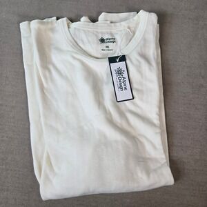 Alpine Design Mens XXL‎ Peak LS Duofold Crew Off White Long Sleeve Shirt UPF+